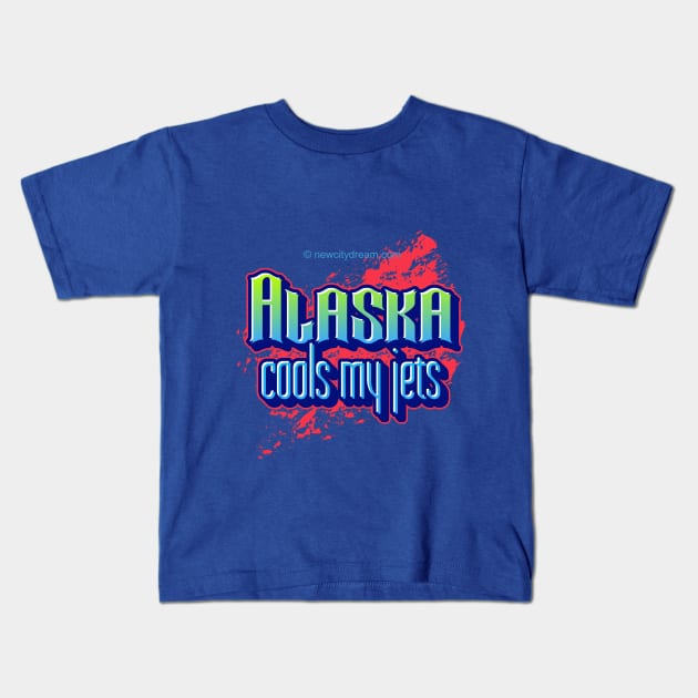 Alaska Cools My Jets Kids T-Shirt by LeftBrainExpress
